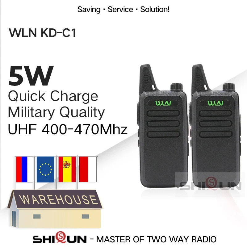 Портативная мини рация WLN 2 шт. 5 Вт UHF портативная двухсторонняя RT22 радиостанция 400
