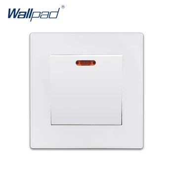

2019 New Arrival 20A Switch Water Heater Switch Wallpad Luxury White Wall Light Switch AC110~250V EU/UK Standard