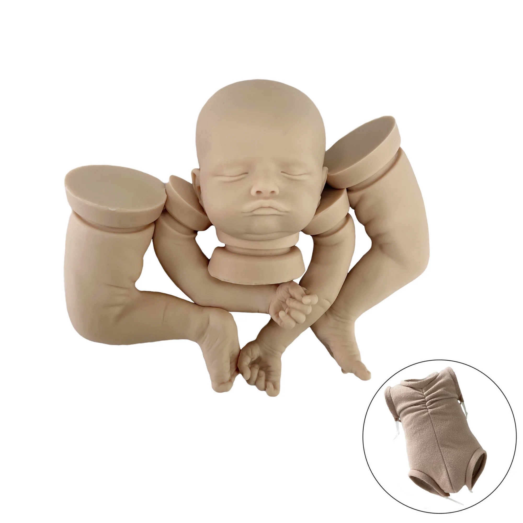 

ACESTAR # ST20N-DK6614 Детские куклы Новорожденные наборы 20 дюймов 50 см Bebe Reborns Неокрашенный силиконовый простой комплект для коллекционеров