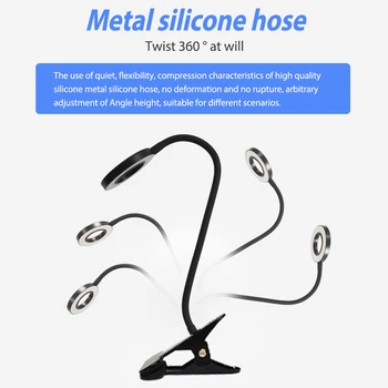 

Warm Light LED Desk Lamp With Clip Reading Book Light LED Desk Lamp Table Student Desk Lamp For Bedroom Study Room