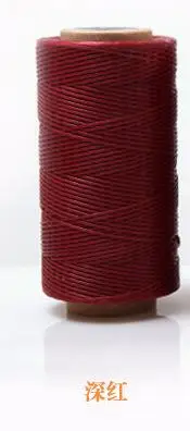260 метров 1 мм 150D воск нить хлопок шнур ремень кожа ручной работы швейная нить для ручной работы - Цвет: DARK RED