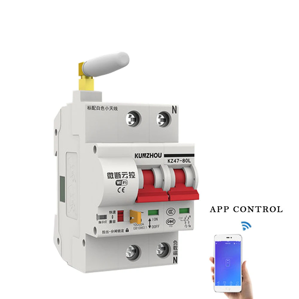 

1-4P WiFi intelligent circuit breaker air switch automatic switch overload short circuit protector household power switch