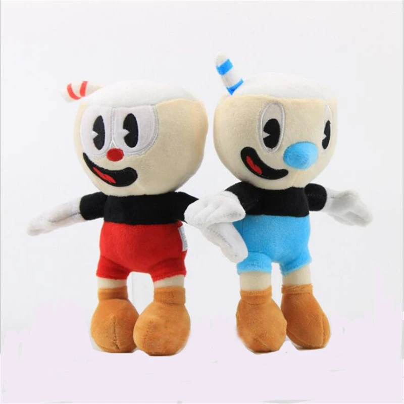 2 шт./лот 23 см Приключения Игра Cuphead плюшевая игрушка Mugman плюшевые куклы игрушки