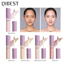 QIBEST Жидкая основа под макияж, косметика, полный контур, консилер для лица, крем, Праймер, увлажняющий крем, скрывающий недостатки кожи, косметика QIBEST Жидкая основа под макияж, косметика, полный контур, консилер для лица, крем, Праймер, увлажняющий крем, скрывающий недостатки кожи, косметика