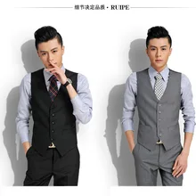 Men Slim Fit Contrast Color Suit Waistcoat Men's Overcharging You Fashion Joint Mixed Colors Vest