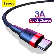 Baseus – câble USB type-c quick Charge 3.0 pour recharge rapide, cordon de chargeur usb-c pour téléphone Samsung S20/S10