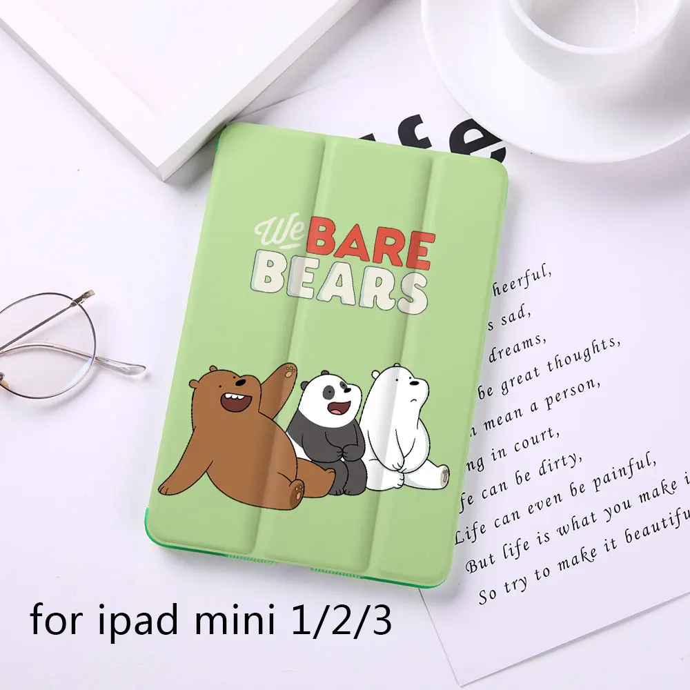 B050042-mini123 Чехол-книжка с милым медведем и магнитом для Apple iPad 9,", Чехол для iPad Mini 1 2 3 4 из искусственной кожи, планшет, складной чехол-книжка - Цвет: B050042-mini123