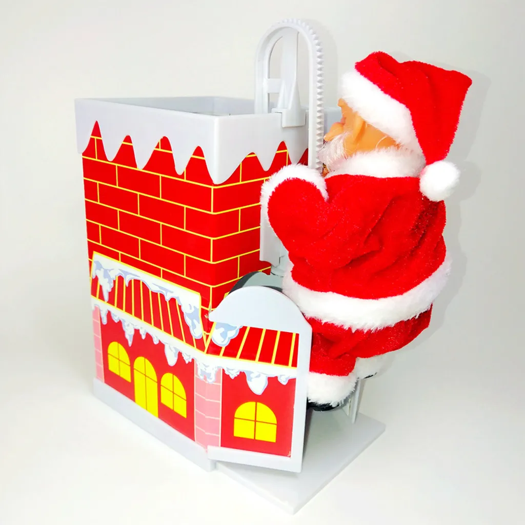 Электрическая Фигурка Санта Клауса для скалолазания, рождественские украшения, семейные вечерние подарки для детей, adornos de navidad