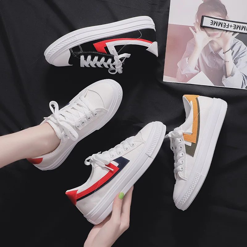 

Canvas Shoe Woman 2019 Autumn All Match Classic Skate Shoes Low Help Student Ventilation Leisure Time Shoes Tenis Feminino
