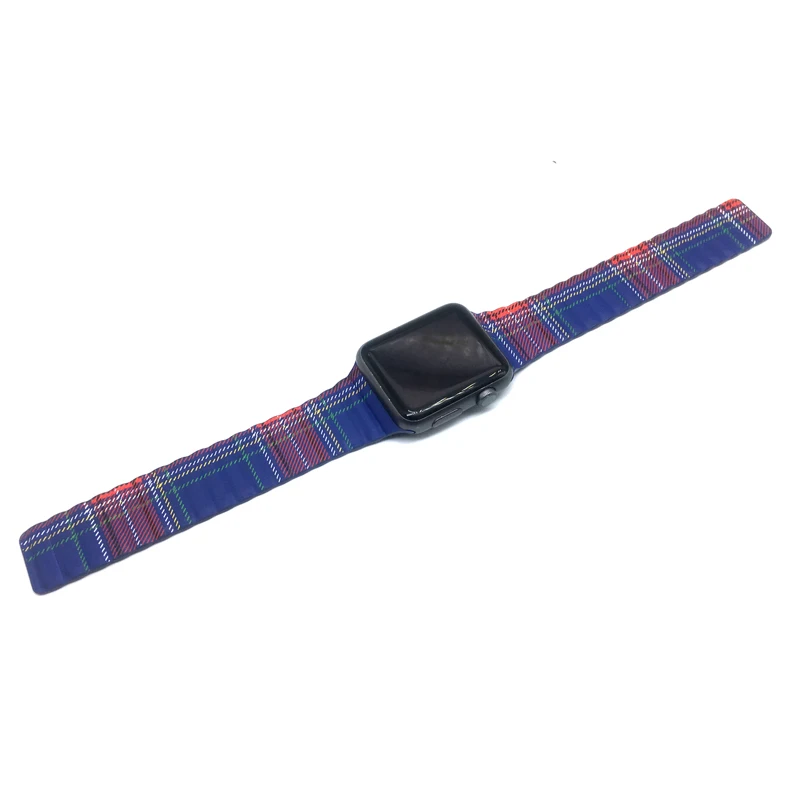 Новые часы ремешок для наручных часов Apple Watch 4 5 40/44 мм Кожаная двойная Магнитная застежка на запястье для Apple Watch Series 1, 2, 3, ремешок 42 мм