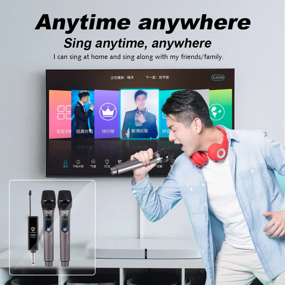 G MARK x220u uhf microfone sem fio