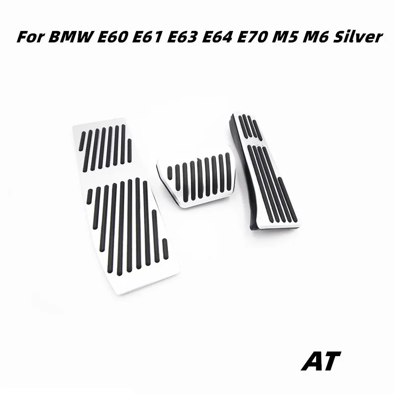 Accessories Aluminum alloy throttle pedal Brake Pedals AT MT Accelerator For BMW E60 E61 E63 E64 E70 M5 M6 5 Series 2006-2010 car accessories car pedals