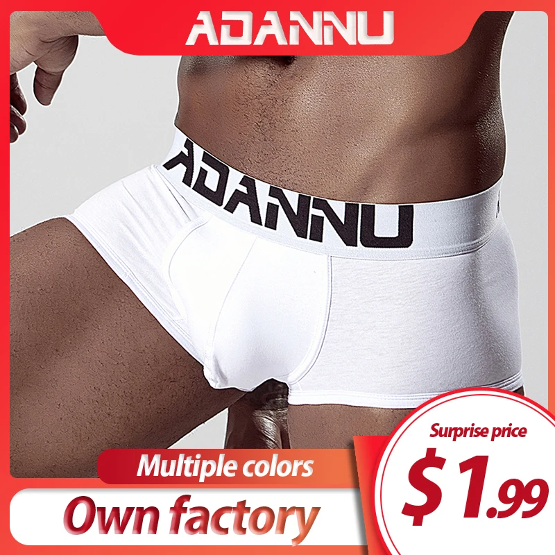 ADANNU бренд сексуальное нижнее белье мужские боксерские Модальные Cueca Tanga дышащие