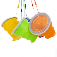 200 мл силиконовая уличная дорожная Выдвижная складная чашка с крышками веревка телескопическая складная чайная кофейная поилка