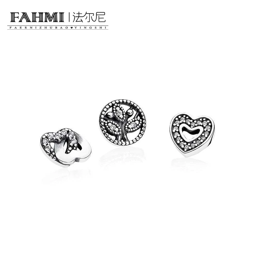 

2019 100% 925 Sterling Silver 1:1 Floating Box Small Decorative Life Tree Heart-Shaped Winter 792020CZ Original Vintage Jewelry