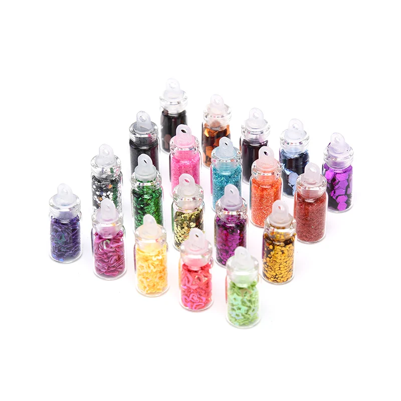 Jelly Rhinestones Nail Art Decor 48Bottles Glitter Gems Stones Manicure DIY Flatback Beads Gel Nail Stickers Mixed Design Set