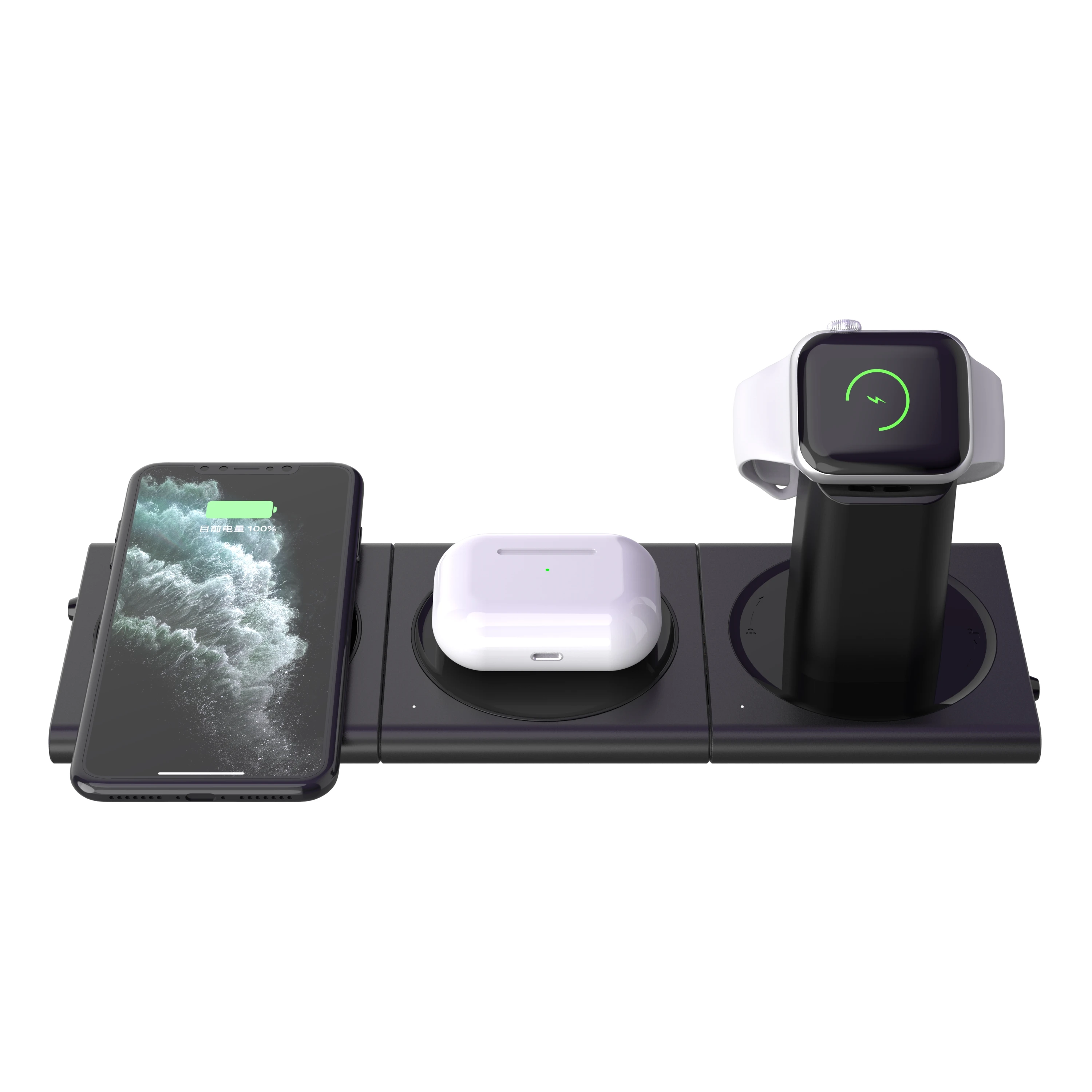Беспроводное зарядное устройство Qi 15 Вт подставка для iPhone 12 11 XS XR X 8 Apple Watch 6 5 4 3 2