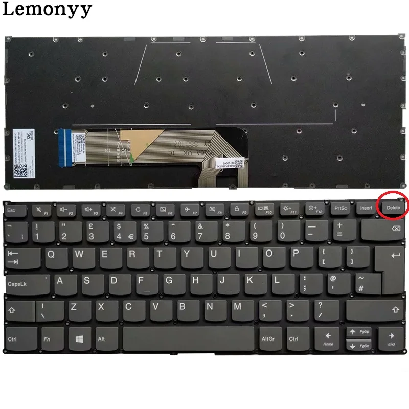 Новая Клавиатура Великобритании для LENOVO Flex 6-14ARR Flex 6-14IKB UK Клавиатура для ноутбука без подсветки
