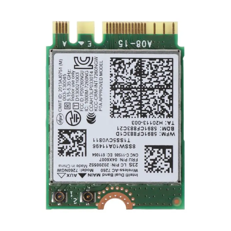 Для ThinkPad X240 T440 T540P L440 5G двухдиапазонный 7260NGW AC FRU: 04X6007 адаптер X6HB