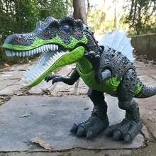 Электронные игрушки динозавров модель динозавров тираннозавр ходячий динозавр робот с мигающими и звуками детский подарок детская игрушка