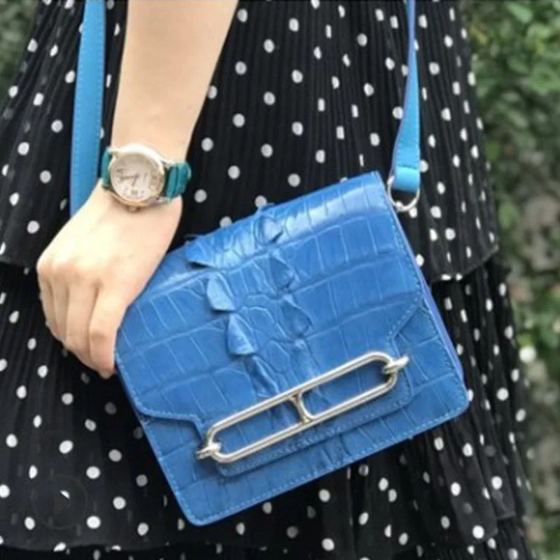 ouruili Summer new multi-color real crocodile skull fashion high-end women's bag cross-shoulder dinner leather | Багаж и сумки