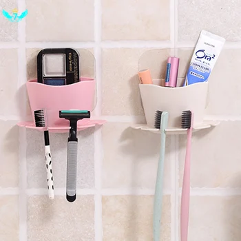 

Bathroom Wall Suction Cup Box Toothbrush Toothpaste Holder Storage Organizer DWH5