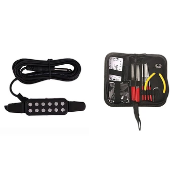 

1x KQ-3 Clip-on Acoustic Guitar Pickup Amplifier Speaker Sound & 14Pc Guitar Needle File/String Action Ruler Gauge