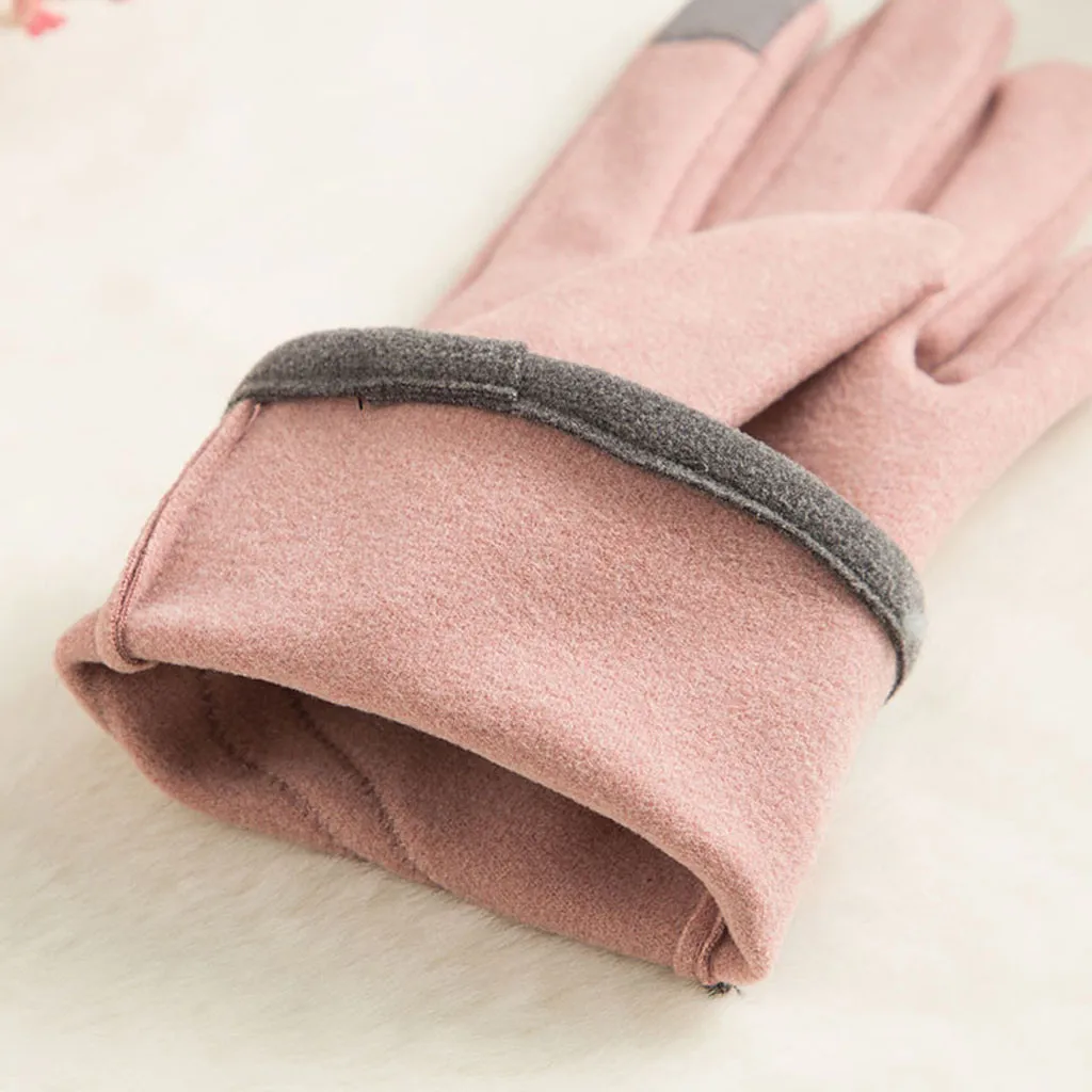 Женские теплые перчатки, зимние защитные однотонные теплые митенки для пальцев, для вождения, лыжные перчатки, женские спортивные перчатки на открытом воздухе, Новинка# YL5