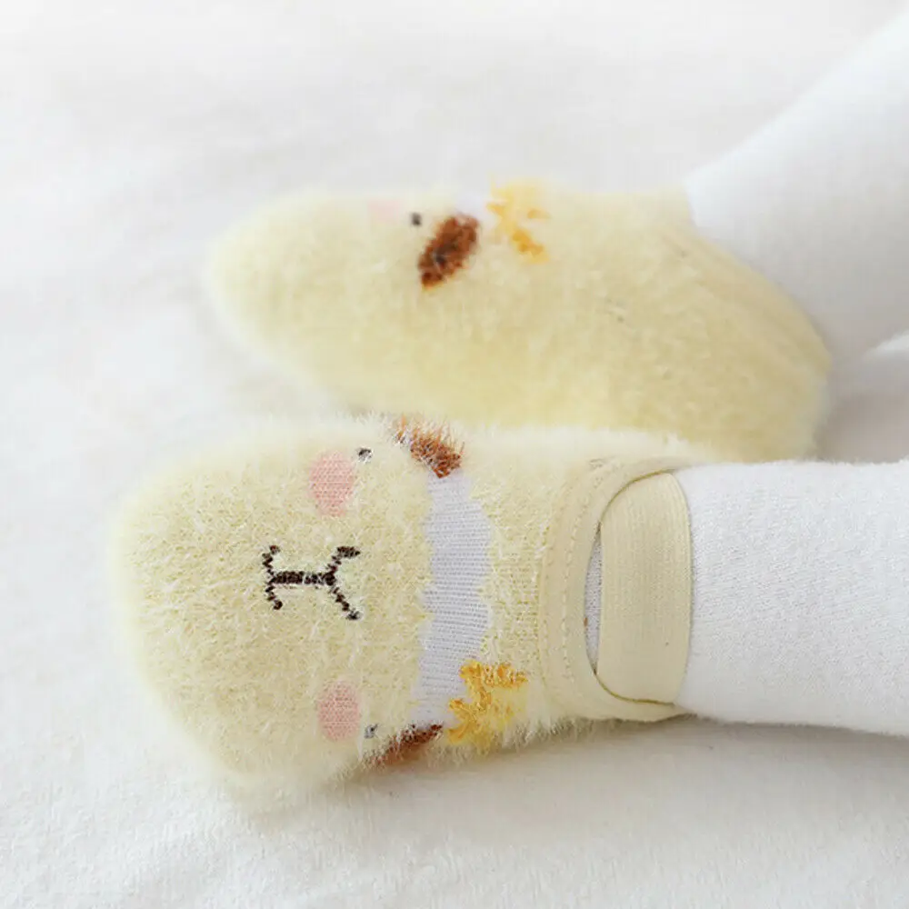 Унисекс Детские замшевые носки из пряжи для новорожденных Осень-зима аксессуары 0-3Y