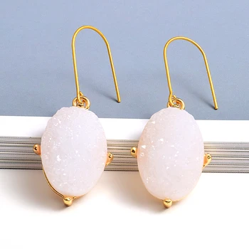 

New Arrival Natural Stone Long Earrings High-quality Fashion Trend Drop Earring Jewelry Wholesale Accessories For Women