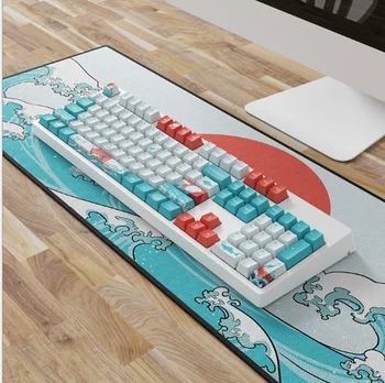 

104-key PBT Keycaps Full Set Keycap Dye-Sublimation Ukiyo-e Japan Manga Mouse Pad For GK61 Cherry MX Switches Mechanical Keyboar