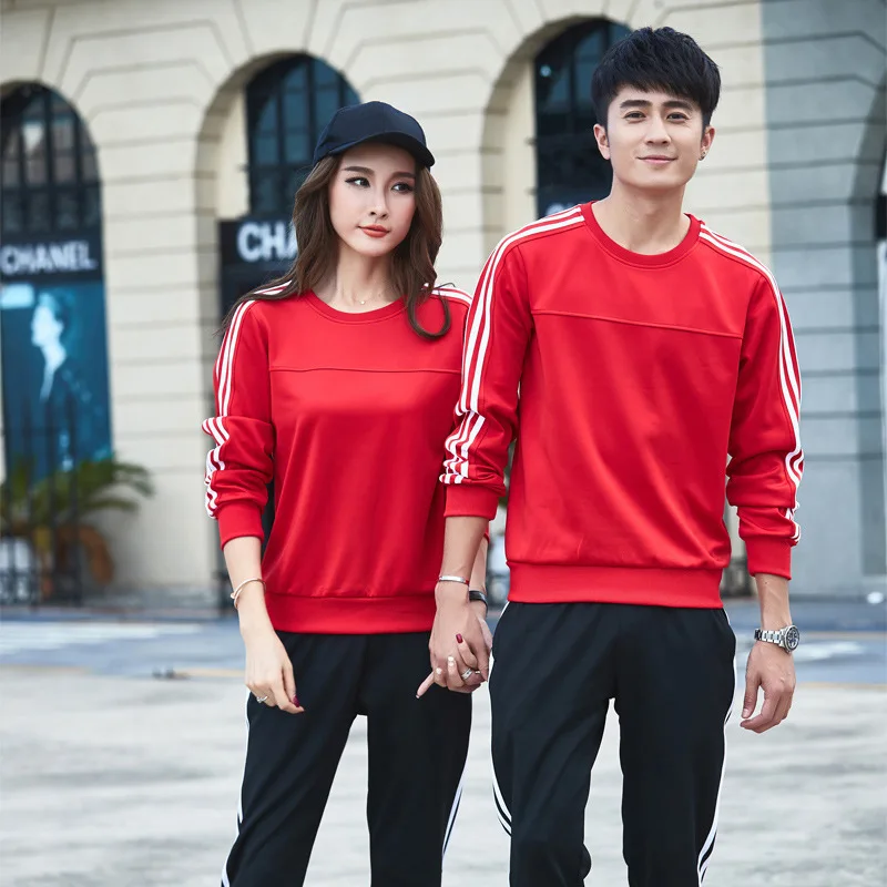 

Sports Set Men's Spring And Autumn Long-sleeved Pullover Sports Leisure Suit Couple Clothes High School Uniform Sports Clothing