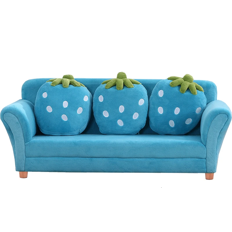 Cartoon Mooie Blauwe Aardbei Baby Sofa Kleuterschool Groep Close Sofa Massief Houten Baby Meubels Zitzak Bean Bag Drie Zetel Cartoon Mooie Blauwe Aardbei Baby Sofa Kleuterschool Groep Close Sofa Massief Houten Baby Meubels Zitzak Bean Bag Drie Zetel