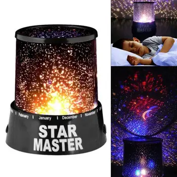 

LED Projector Star Moon Night Light Sky Rotating Operated Nightlight Lamp For Children Kids Baby Bedroom Nursery Christmas Gift