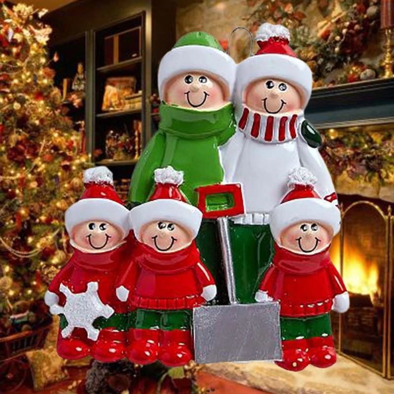 

Happy Family Hanging Pendant 2020 Ornaments Christmas DIY Name Blessings Xmas Tree Decor Home Decoration Party Gift