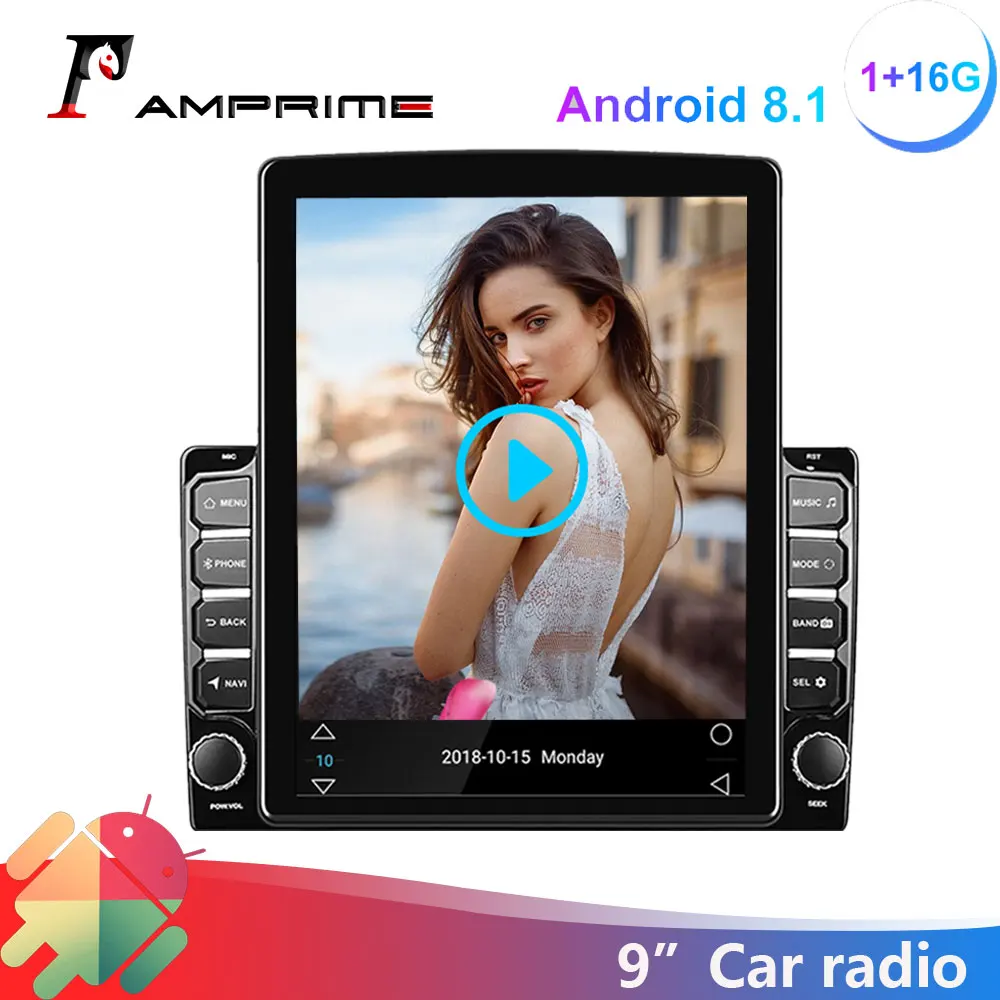 AMPrime 9 7 'вертикальный экран Android автомобильный мультимедийный плеер 2 din стерео