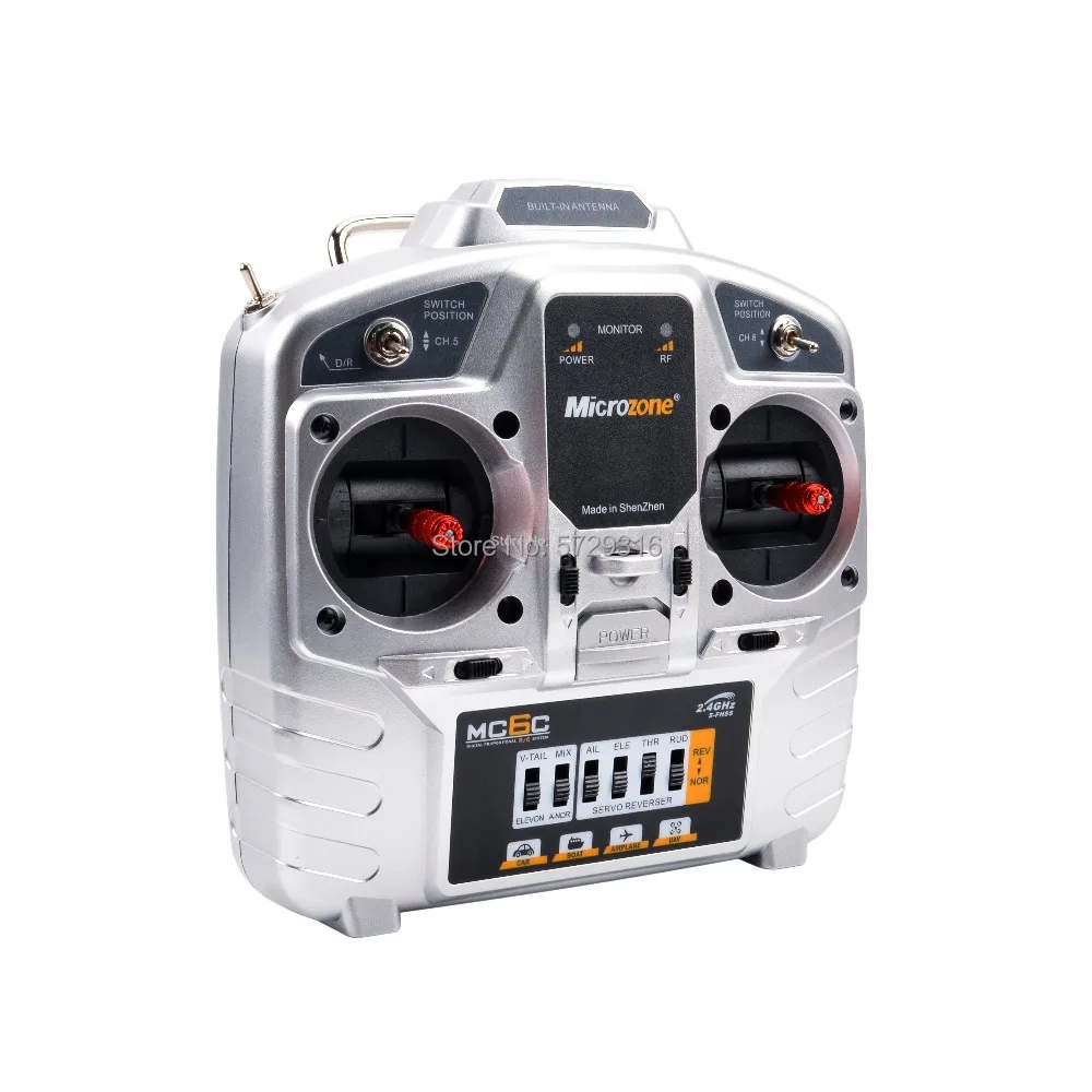 Détail du récepteur inclus avec la radiocommande MicroZone MC6C 2.4GHz 6 canaux.