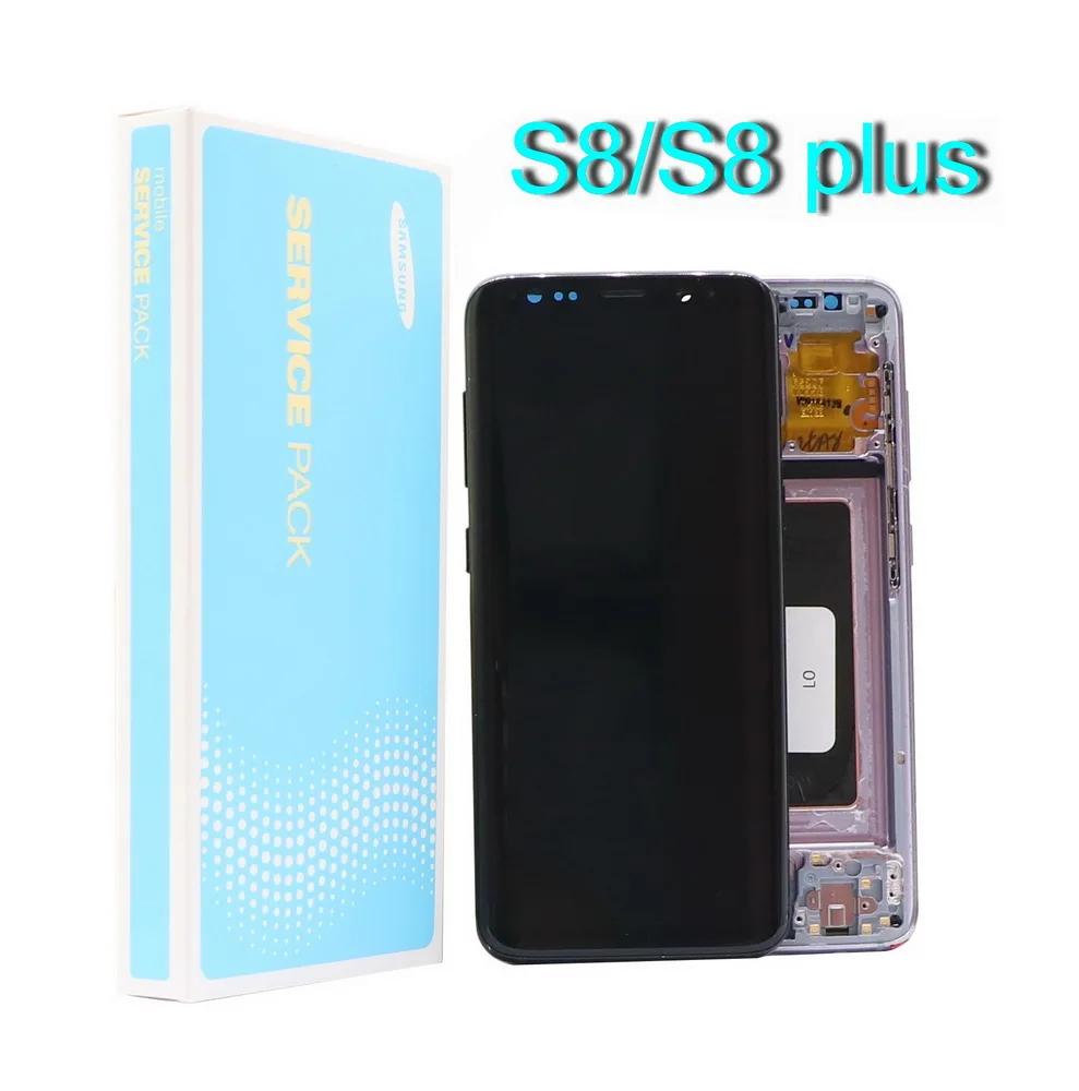 Супер AMOLED S8 lcd для SAMSUNG Galaxy S8 G950 G950F дисплей S8 Plus G955 G955F сенсорный экран дигитайзер с рамкой