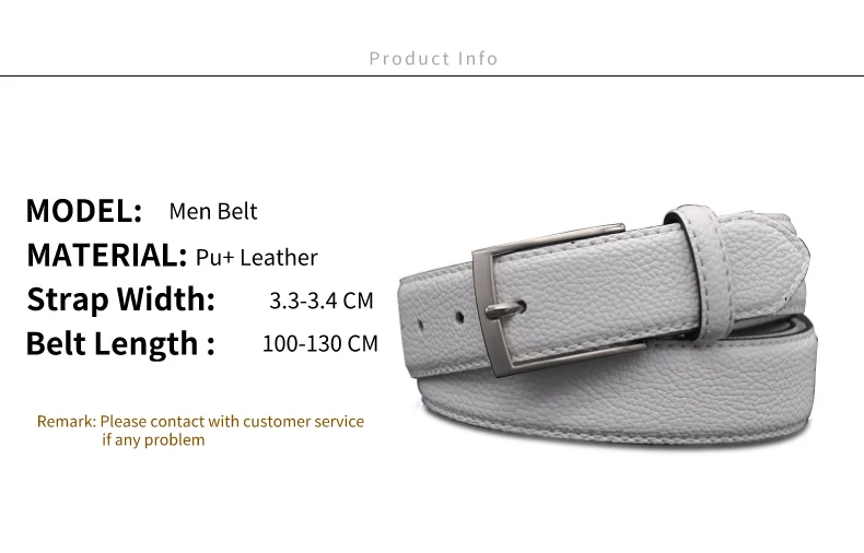 White Male Cloth Waist Belt Fashion Belt For Jeans Business Casual Dress Suit Stylish Pebble Grain White Belt Holes FreeShipping crocodile skin belt