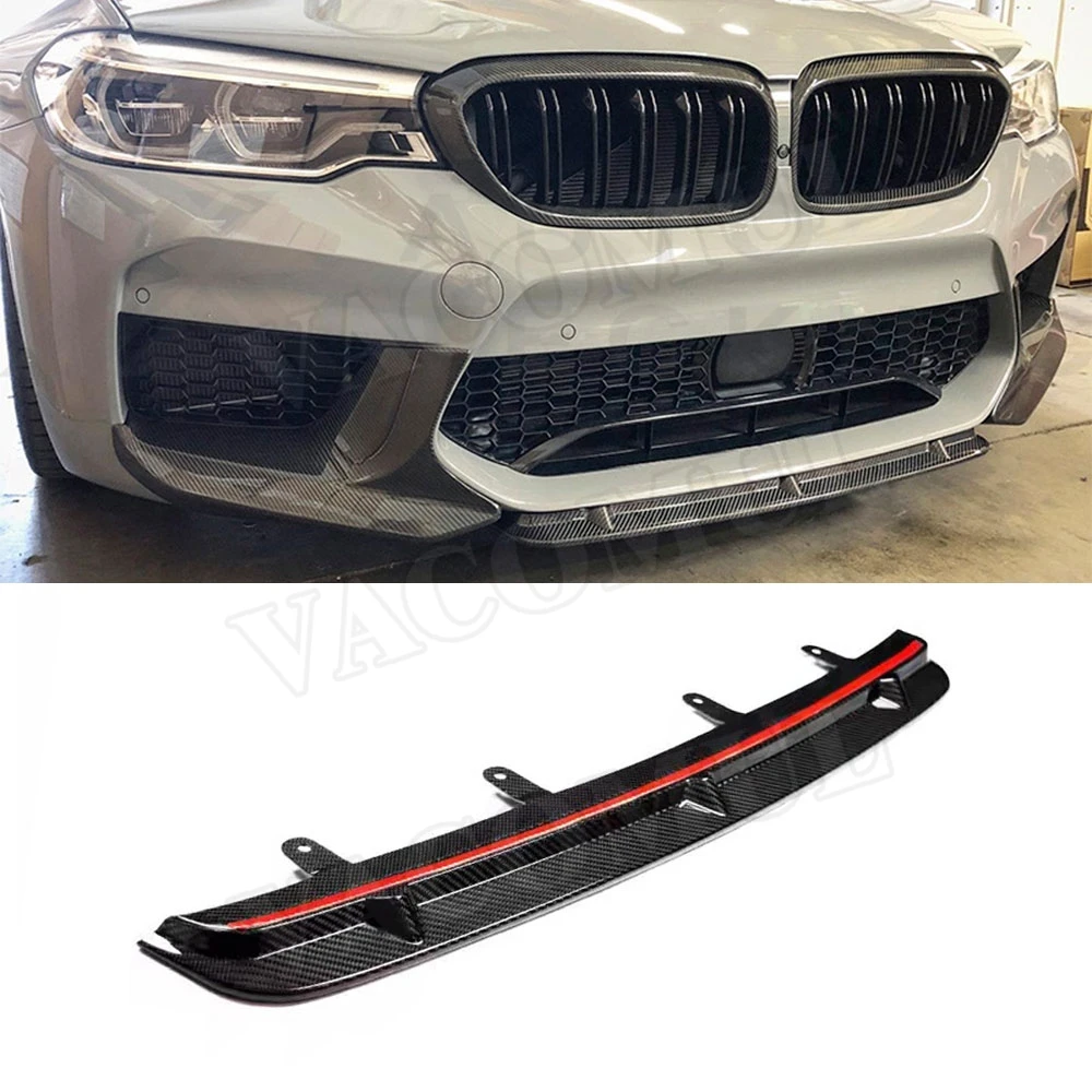 JC SPORTLINE Carbon Fiber Front Bumper Lip Spoiler Splitters Fits For