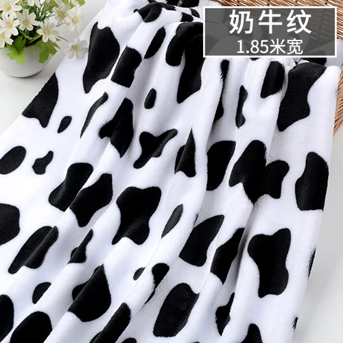 두꺼운 양면 인쇄 플란넬 원단, 185cm x 50cm, DIY 의류 담요 잠옷, 홈 의류, 코랄 플리스 플러시 원단