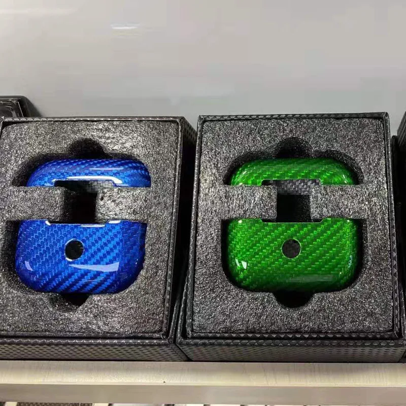 Защитный чехол из углеродного волокна для Apple AirPods pro беспроводная bluetooth гарнитура