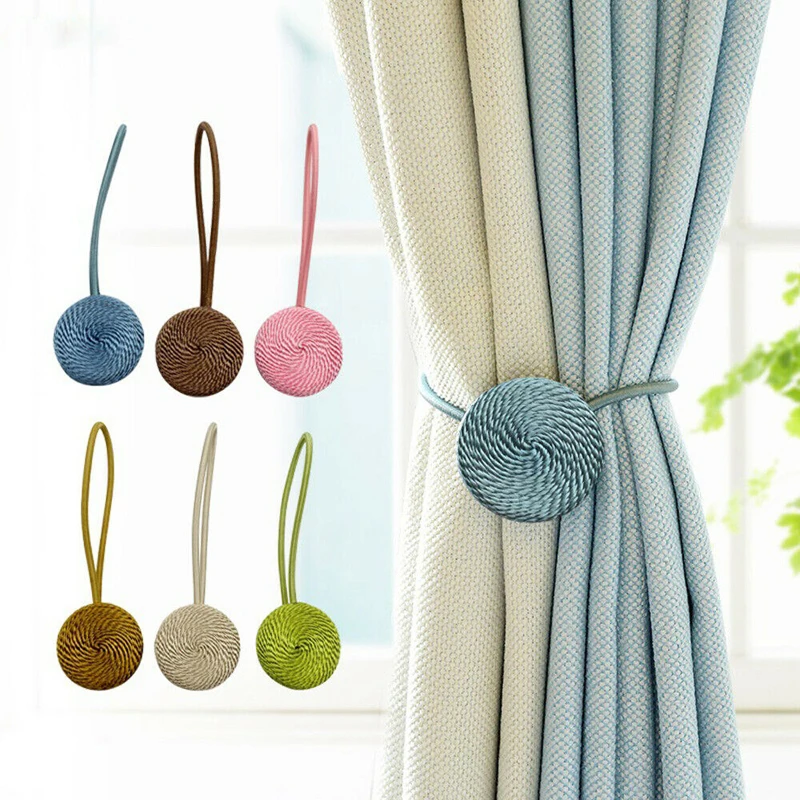 

Zollor 1PCS Fashion all-match curtain magnetic buckle free installation curtain strap European-style simple curtain strap