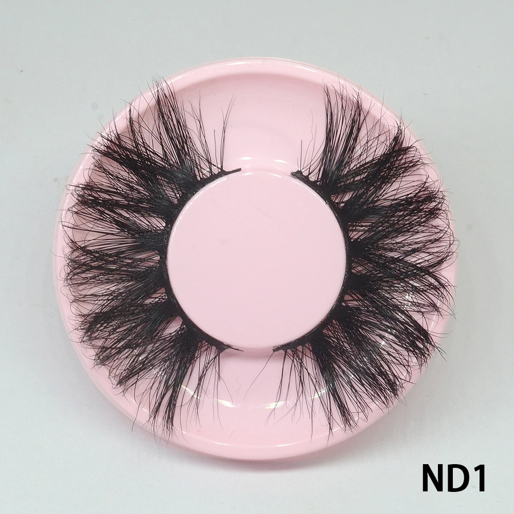 

HZJY 25 mm long wispy dramaticl mink eyelashes mink 3d with free eyelash packaging