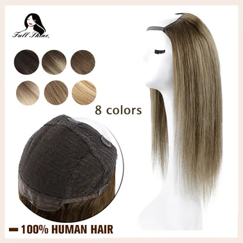 

Full Shine Half Wig Clip in One Piece U Part Wig Extensions Ombre Color 100% Machine Remy Hair Straight Human Hair Extensions