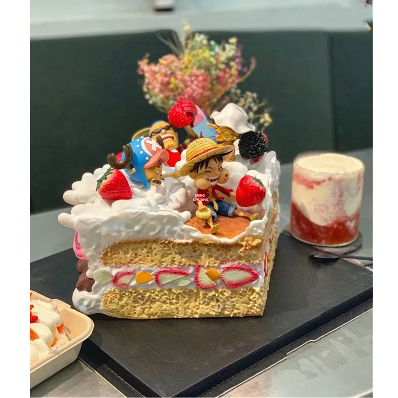 8 "один кусок статуя торт бюст Обезьяна D Luffy Usopp франки полноразмерный портрет Тони Чоппер анимационная фигурка GK игрушка 20 см V595