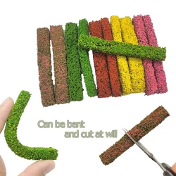 Lot de 2 ou 6 bandes de sable vert, matériel de Simulation de Table Miniature, clôture d'herbe pour la construction intérieure et extérieure, Diorama 