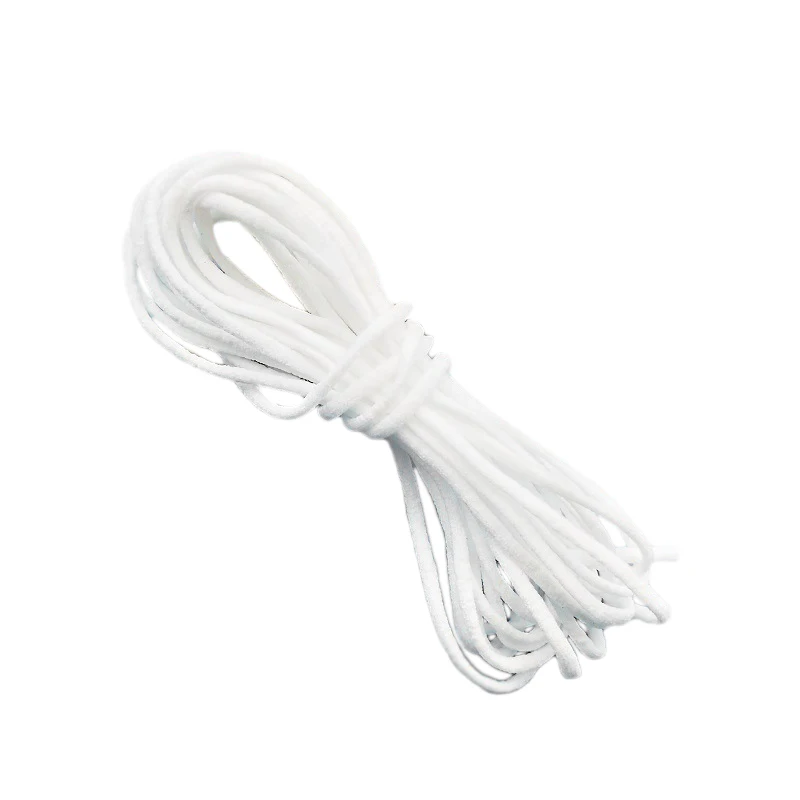 100yard Elastic Cord Ear Rope Elastic Bands Cord White Earloop Cord for Cover Braided Crafts Elastic Rope for Knit Sewing Crafts DIY Handmade Elastic Line