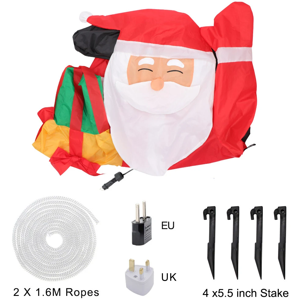 OurWarm 150cm Christmas Inflatable Santa Claus Night Light Figure Outdoor Garden Toys Christmas Party Decorations New Year