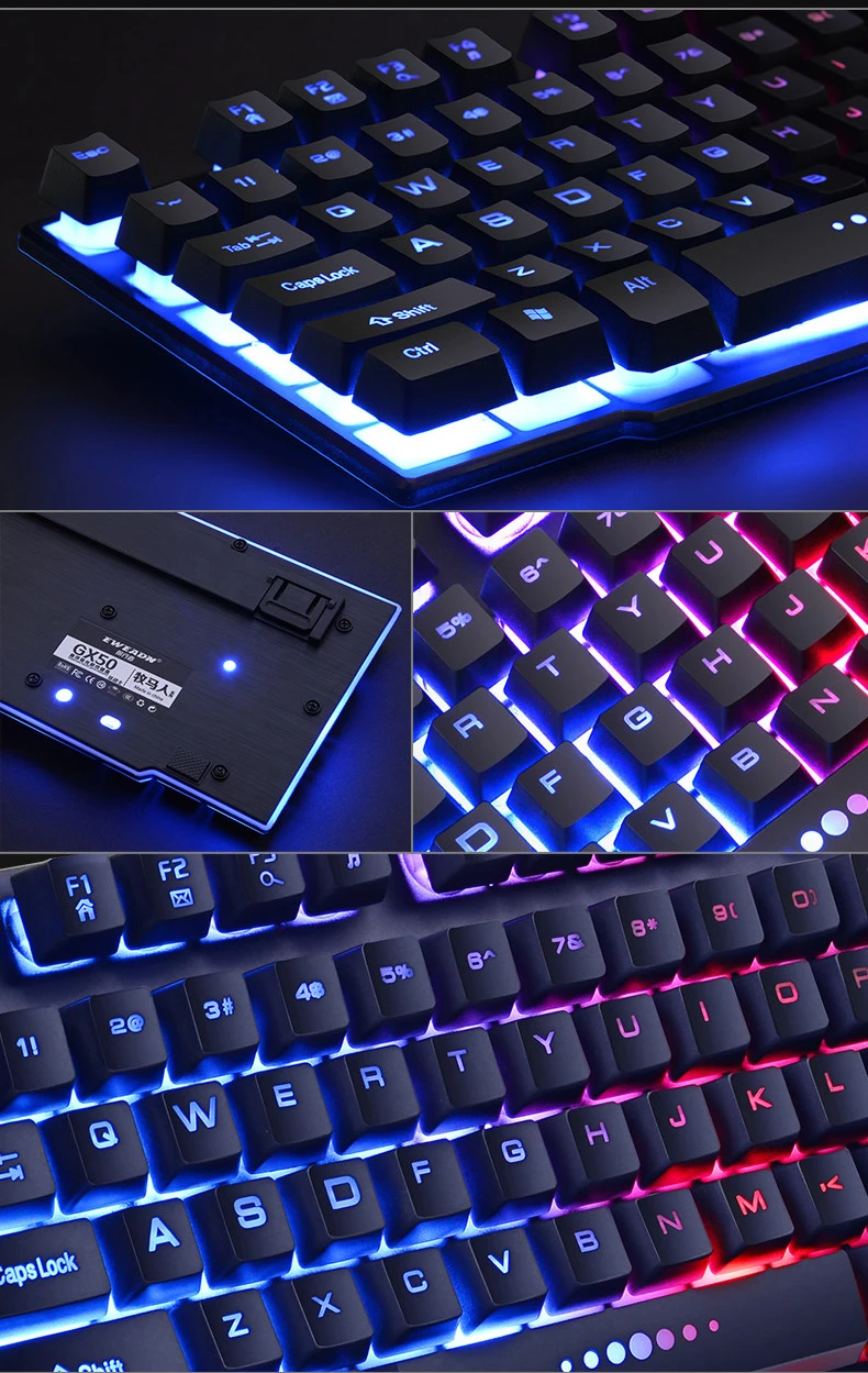 Водонепроницаемая Проводная клавиатура Levitate Keycap игровая клавиатура USB RGB подсветка светодиодный ПК Клавиатура Держатель геймерские компьютерные игры клавиатуры